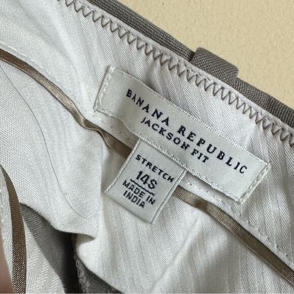 Banana Republic NEW Jackson Fit Khaki Trouser Leg Dress Pants NWT Size 14 Short - Picture 13 of 15